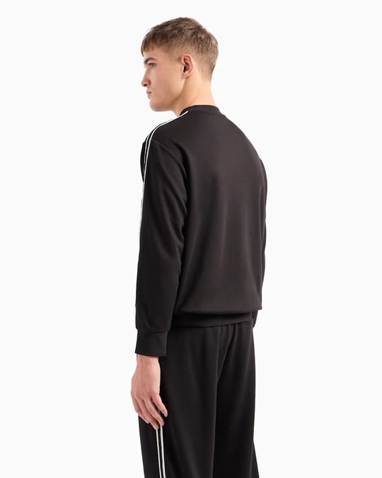 Armani Exchange Armani Exchange Erkek Yuvarlak Yaka Desenli Uzun Kollu Regular Fit Siyah Sweatshirt 8NZMSG Z9N1Z-1200