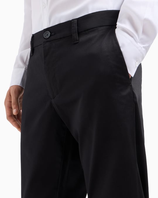 ARMANI EXCHANGE Armani Exchange Erkek Pamuklu Chino Slim Fit Siyah Pantolon 8NZP20 ZN1RZ-1200