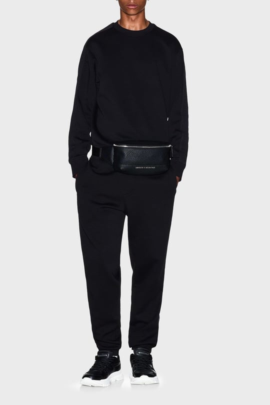 Armani Exchange Armani Exchange Erkek Regular Fit Pamuklu Bisiklet Yaka Uzun Kollu Siyah Sweatshirt XM001296 AF10818-UC001