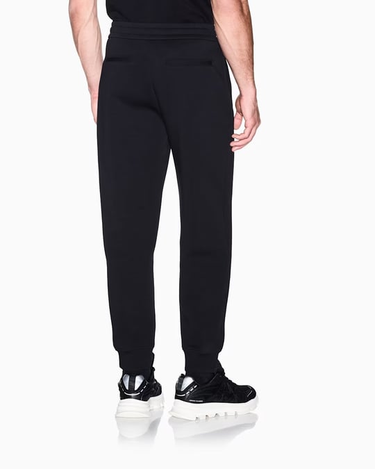 Armani Exchange Armani Exchange Erkek Regular Fit Logo Nakışlı Beli Ve Paçası Lastikli Pamuklu Siyah Pantolon XM003553 AF20150-UC001