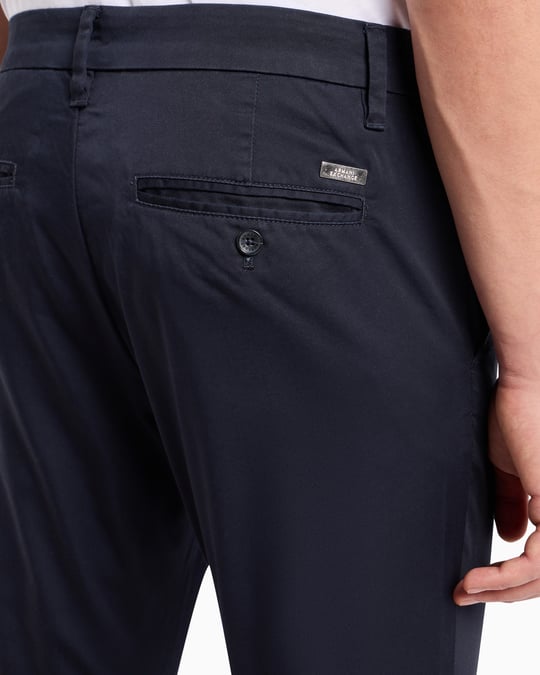 ARMANI EXCHANGE Armani Exchange Erkek Normal Bel Dar Paça Klasik Kesim Cep Detay Lacivert Pantolon 8NZP20 ZN1RZ-1583