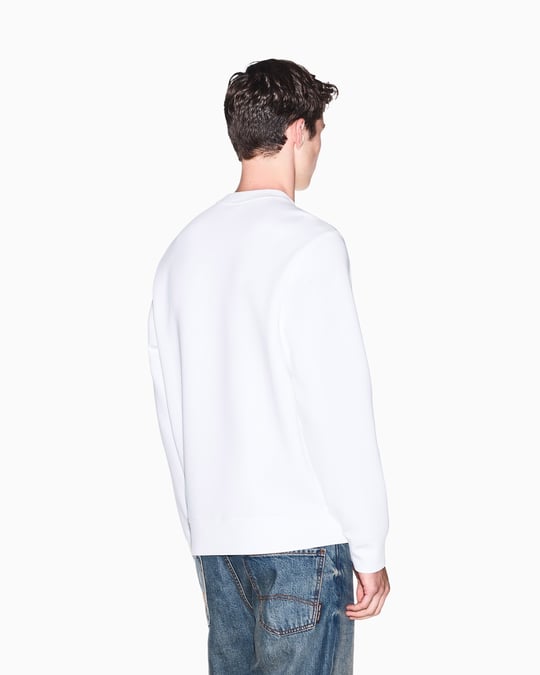 Armani Exchange Armani Exchange Erkek Regular Fit Uzun Kollu Pamuklu Logo Desenli Beyaz Sweatshirt XM002888 AF10818-U0009