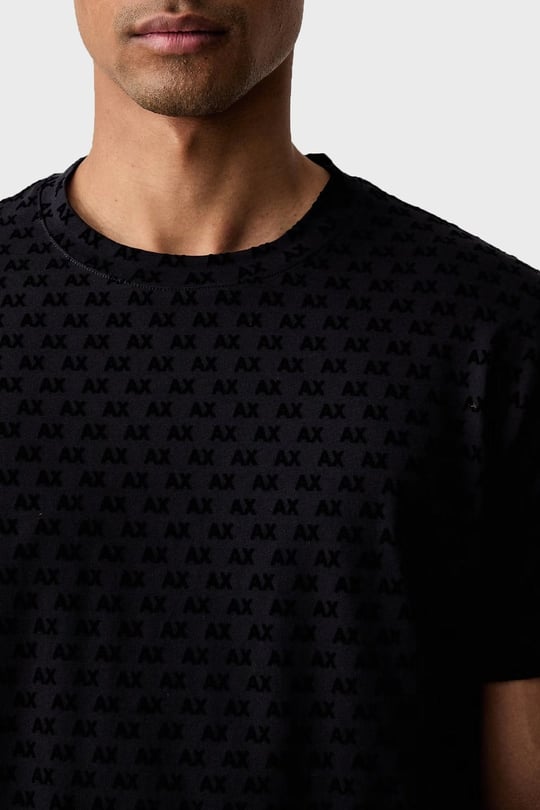 Armani Exchange Armani Exchange Erkek Yuvarlak Yaka Logo Desenli Kısa Kollu Pamuklu Lacivert T-Shirt XM003079 AF10356-UB101