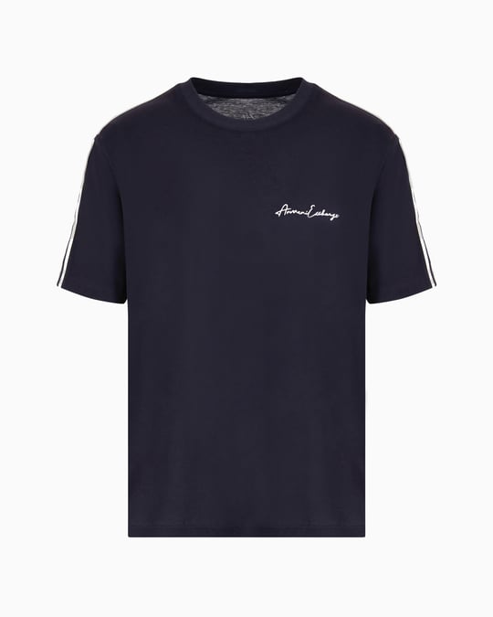 ARMANI EXCHANGE Armani Exchange Erkek Marka Logo Detaylı Baskılı Regular Fit Kısa Kollu Lacivert T-Shirt 8NZTSG ZJ9AZ-1510