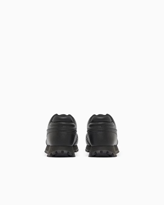 Armani Exchange Armani Exchange Erkek Düşük Bilekli Suni Deri Logo Desenli Düz Tabanlı Siyah Sneaker XM003644 AF29408-UC001