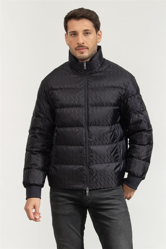 Armani Exchange Armani Exchange Erkek Kuş tüyü Dolgulu Regular Fit Dik Yaka Şişme Lacivert Mont XM001580 AF16628-UB101