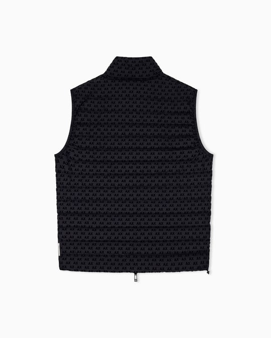 Armani Exchange Armani Exchange Erkek Fermuarlı Logo Desenli Siyah Yelek XM003511 AF19870-UC001