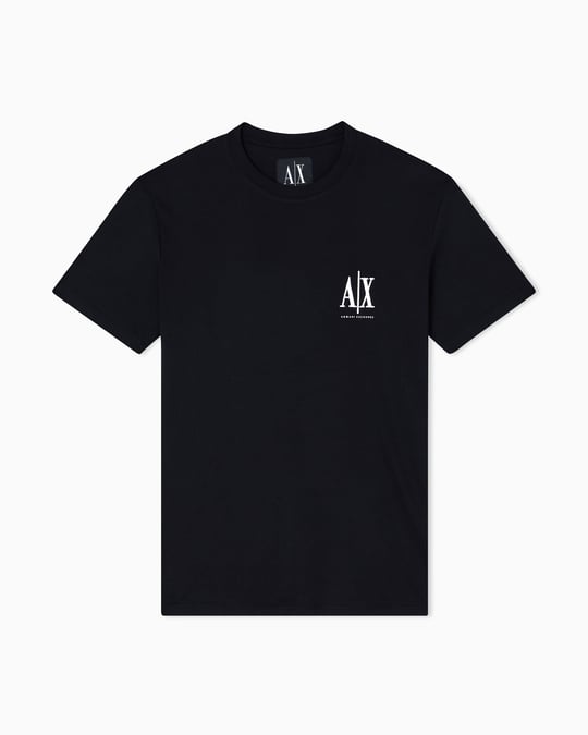 Armani Exchange Armani Exchange Erkek Regular Fit Yuvarlak Yakalı Logo Baskılı Kısa Kollu Siyah T-Shirt XM000365 AF12308-UC001