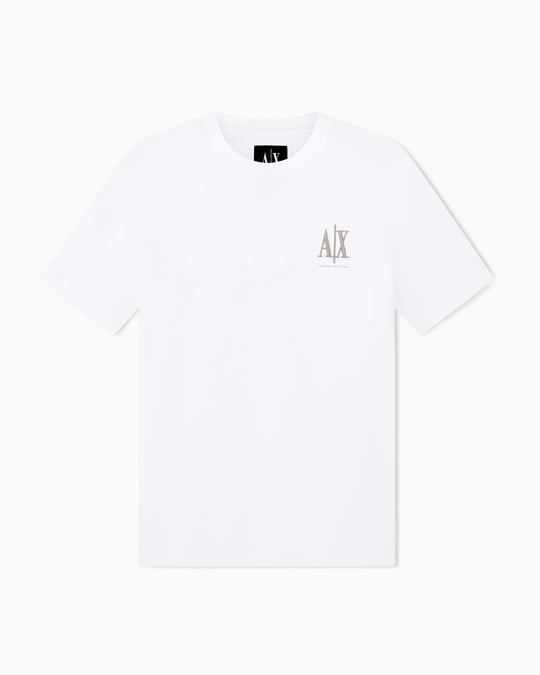 Armani Exchange Armani Exchange Erkek Regular Fit Yuvarlak Yakalı Logo Baskılı Kısa Kollu Beyaz T-Shirt XM000365 AF12308-U0009