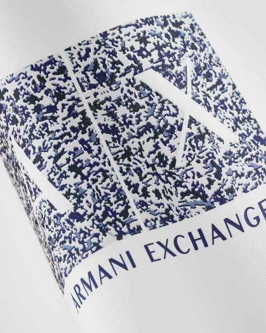 Armani Exchange Armani Exchange Erkek Regular Fit Uzun Kollu Pamuklu Logo Desenli Beyaz Sweatshirt XM002888 AF10818-U0009