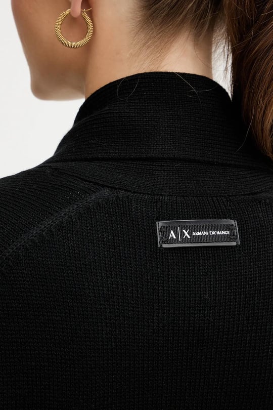 Armani Exchange Armani Exchange Kadın Beli Kuşaklı Ve Cep Rahat Kesim Uzun Kol Siyah Hırka XW000766 AF13774-UC001
