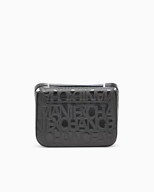 Armani Exchange Armani Exchange Kadın Logo Desenli Manyetik Kapamalı Siyah Omuz Çantası XW001577 AF17290-UC001