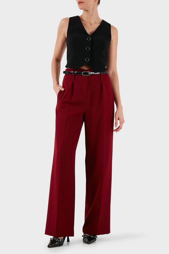 Armani Exchange Armani Exchange Kadın Yüksek Kaliteli Kumaş V Yaka Gold Düğme Detaylı Crop Siyah Yelek XW001279 AF16148-UC001
