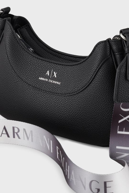Armani Exchange Armani Exchange Kadın Askısı Çıkarılabilir Marka Logolu Sade ve Şık Siyah Omuz Çantası 942883 CC783-00020