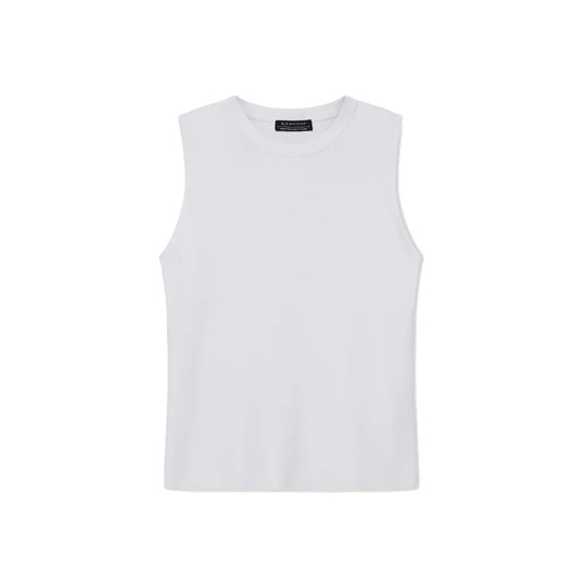 Armani Exchange Armani Exchange Kadın Normal Kalıp AX Logo İşlemeli Yuvarlak Yakalı Beyaz Atlet XW001448 AF10352-U0002