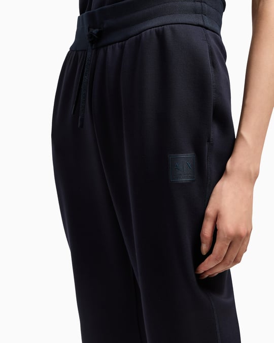 ARMANI EXCHANGE Armani Exchange Kadın Normal Kalıp Beli ve Paçası Lastikli Dokulu AX Logolu Lacivert Eşofman Altı XW000507 AF12819-UB100