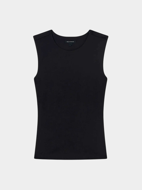 Armani Exchange Armani Exchange Kadın Normal Kalıp Kolsuz Dokuma Kumaş Siyah T-Shirt XW002361 AF14668-UC001