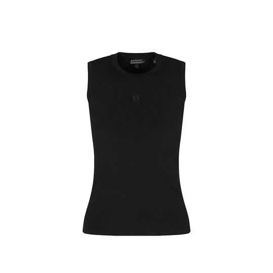 Armani Exchange Armani Exchange Kadın Normal Kalıp AX Logo İşlemeli Yuvarlak Yakalı Siyah Atlet XW001448 AF10352-UC001