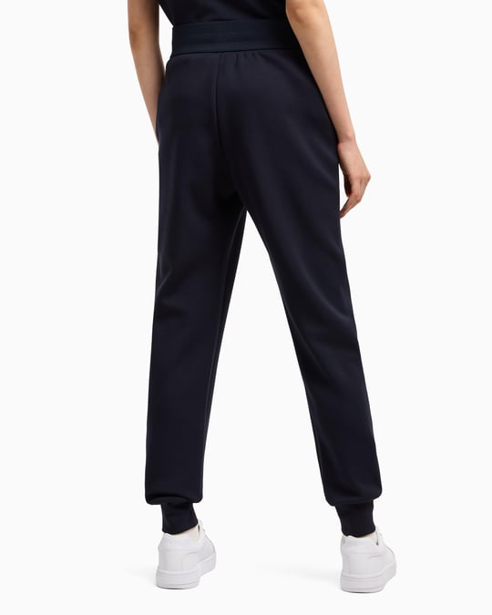 ARMANI EXCHANGE Armani Exchange Kadın Normal Kalıp Beli ve Paçası Lastikli Dokulu AX Logolu Lacivert Eşofman Altı XW000507 AF12819-UB100