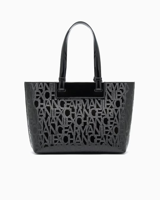 Armani Exchange Armani Exchange Kadın Logo Desenli Fermuarlı Siyah Omuz Çantası XW001481 AF17290-UC001