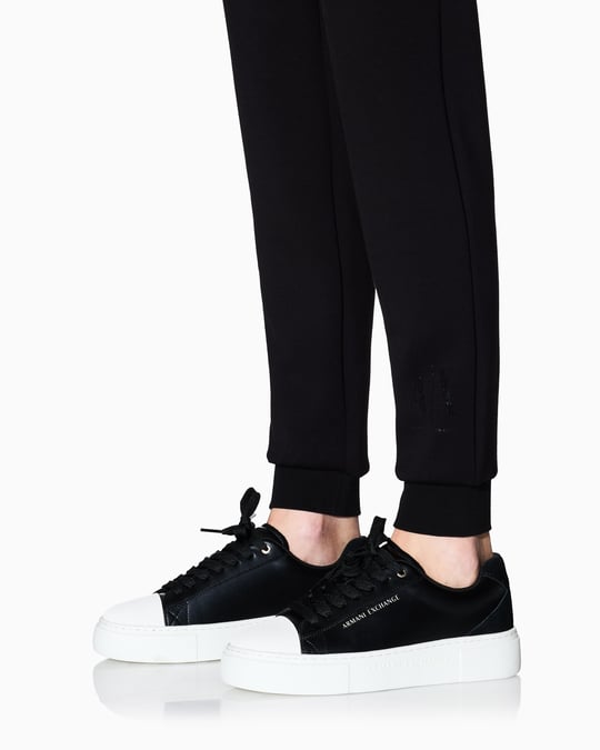 Armani Exchange Armani Exchange Kadın Yüksek Belli Pamuk Karışımlı Günlük Kullanım Siyah Eşofman Altı XW000828 AF13397-UC001