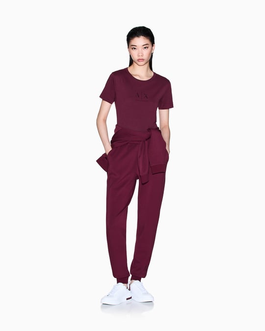 Armani Exchange Armani Exchange Kadın Yüksek Belli Pamuk Karışımlı Günlük Kullanım Bordo Eşofman Altı XW000828 AF13397-UA343