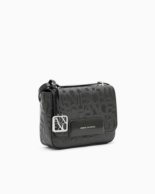 Armani Exchange Armani Exchange Kadın Logo Desenli Manyetik Kapamalı Siyah Omuz Çantası XW001577 AF17290-UC001