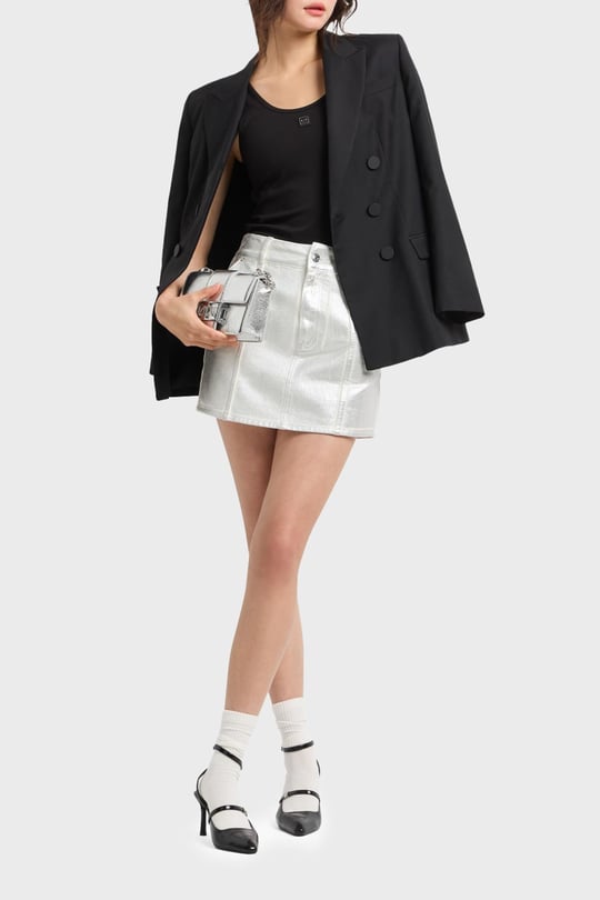 ARMANI EXCHANGE Armani Exchange Kadın Yuvarlak Yaka Kolsuz Dar Kesim Düz Siyah Bluz XW000090 AF10805-UC001