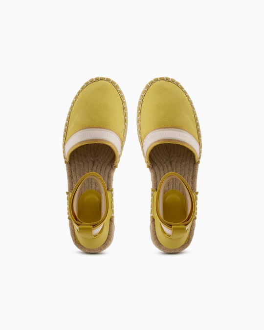 ARMANI EXCHANGE Armani Exchange Unısex Kontrsat Detaylı Bilek Bantlı Hasır Detaylı Taban Sarı Espadril XDS006 XV923-00527