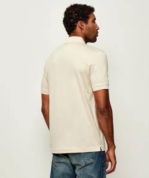 BOSS  BOSS Erkek %100 Merserize Pamuklu Normal Kalıp Kısa Kollu Yarım Fermuarlı Ekru Polo Yaka T-Shirt 50543880-131