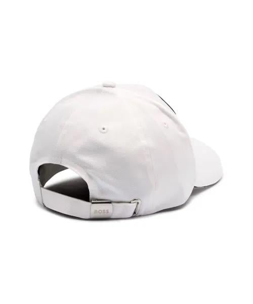 BOSS  BOSS Erkek %100 Pamuklu Nefes Alabilen Kumaşlı Ayarlanabilir Metal Tokalı Tenis Beyaz Şapka 50544418-100