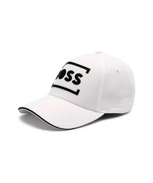BOSS  BOSS Erkek %100 Pamuklu Nefes Alabilen Kumaşlı Ayarlanabilir Metal Tokalı Tenis Beyaz Şapka 50544418-100