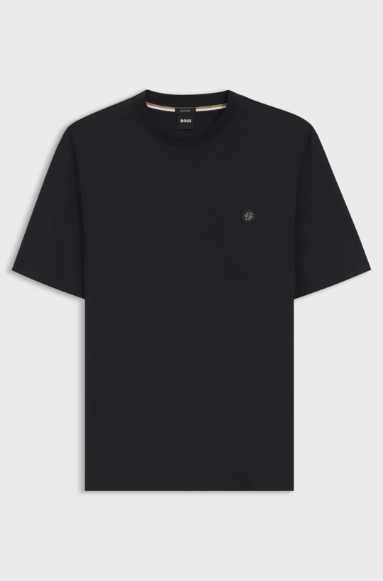 BOSS  BOSS Erkek %100 Pamuklu Yuvarlak Yakalı Kısa Kollu Lacivert T-Shirt 50555844-404