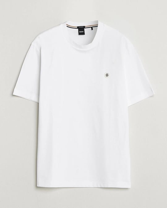 BOSS  BOSS Erkek %100 Pamuklu Yuvarlak Yakalı Kısa Kollu Beyaz T-Shirt 50555844-100