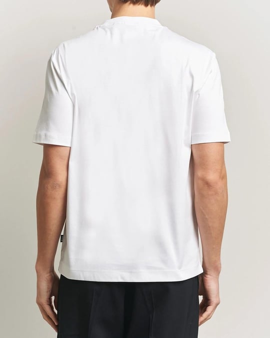 BOSS  BOSS Erkek %100 Pamuklu Yuvarlak Yakalı Kısa Kollu Beyaz T-Shirt 50555844-100