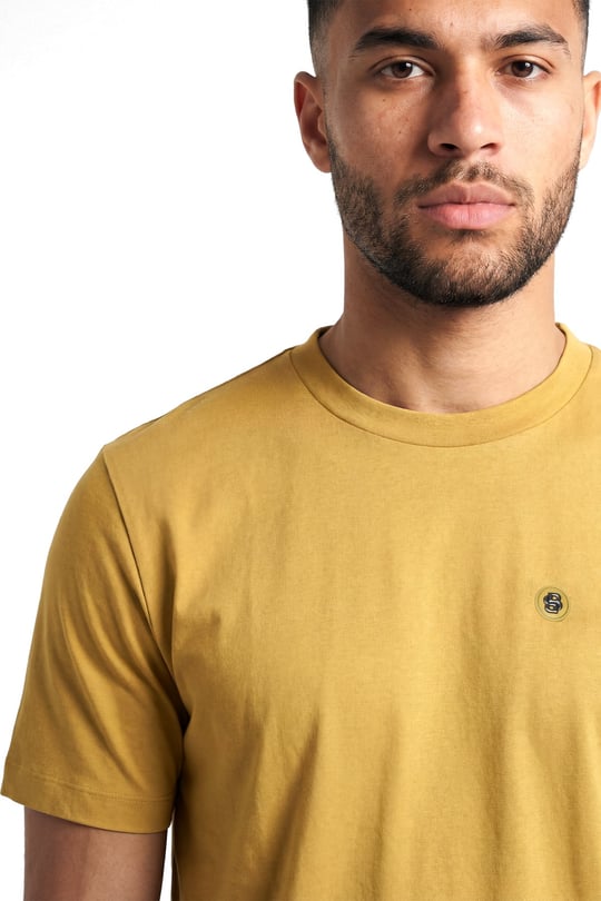 BOSS  BOSS Erkek %100 Pamuklu Yuvarlak Yakalı Kısa Kollu Sarı T-Shirt 50555844-714
