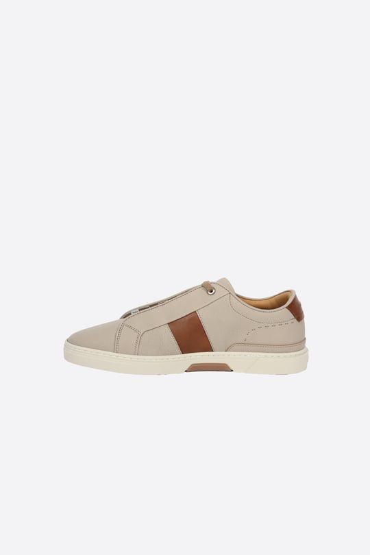 BOSS  BOSS Erkek Bağcıkları Marka Logolu Düz Deri Rahat Taban Bej Sneaker 50566802-260