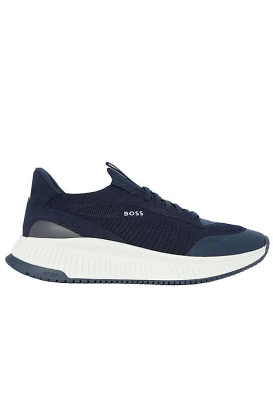 BOSS BOSS Erkek Bağcıklı Marka Logolu Spor Stil Lacivert Sneaker 50498904-401