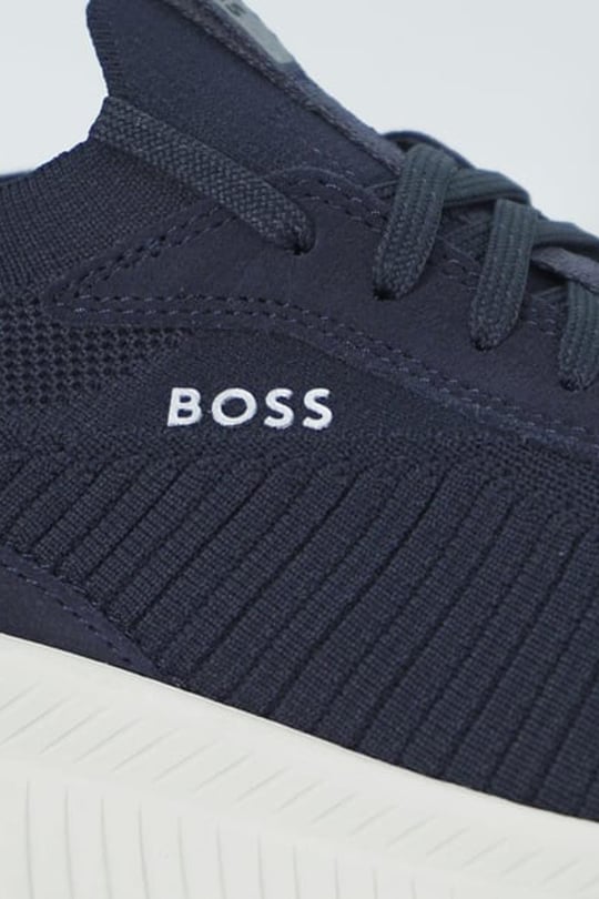 BOSS BOSS Erkek Bağcıklı Marka Logolu Spor Stil Lacivert Sneaker 50498904-401