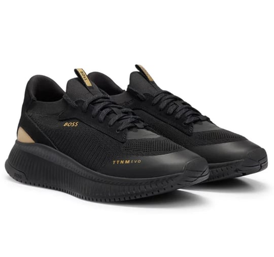 BOSS BOSS Erkek Bağcıklı Marka Logolu Spor Stil Siyah2 Sneaker 50498904-007