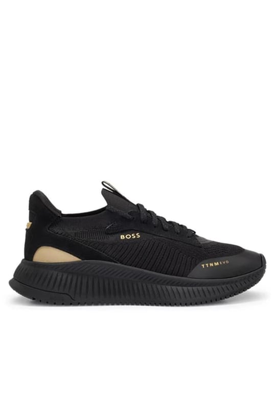 BOSS BOSS Erkek Bağcıklı Marka Logolu Spor Stil Siyah2 Sneaker 50498904-007