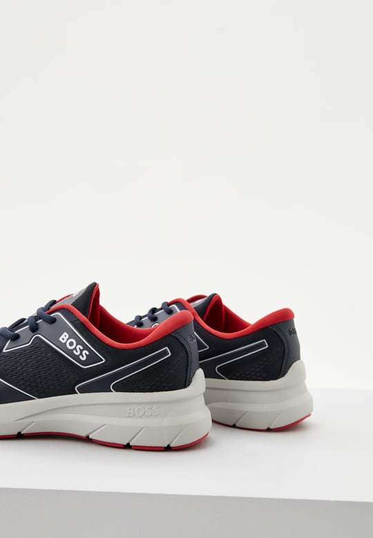 BOSS BOSS Erkek Bağcıklı Marka Logolu Spor Stil Lacivert Sneaker 50498933-406