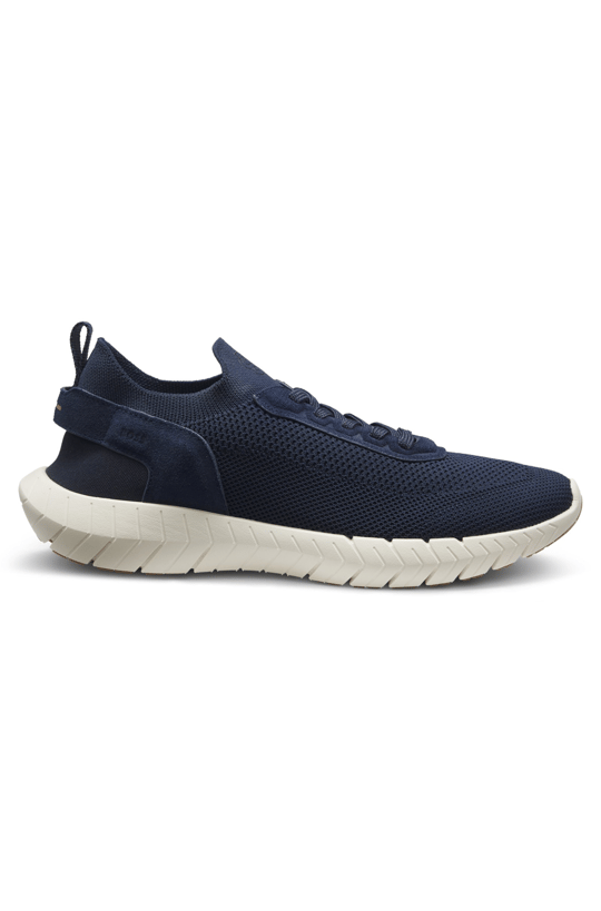 BOSS  BOSS Erkek Bağcıklı Rahat Esnek Taban İnce Fileli Lacivert Sneaker 50563857-401