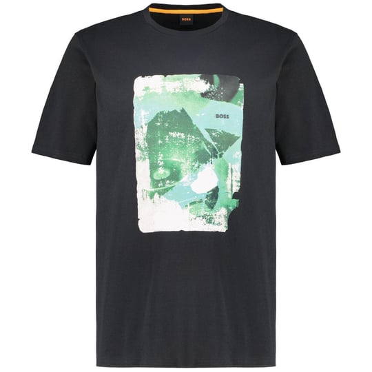 BOSS BOSS Erkek Baskılı Regular Fit Pamuklu Siyah T-Shirt 50485165-001