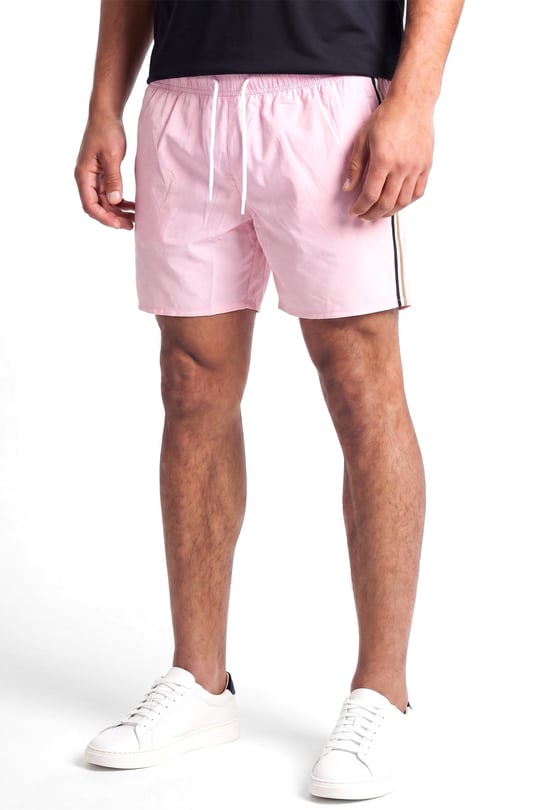 BOSS  BOSS Erkek Beli Bağlamalı Cepli Astarlı Kısa Boy Pembe1 Deniz Şortu 50491594-672