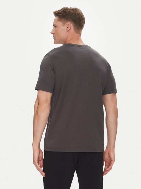 BOSS BOSS Erkek Bisiklet Yaka Dar Kesim Kısa Kol Pamuklu Gri T-Shirt 50543796-027