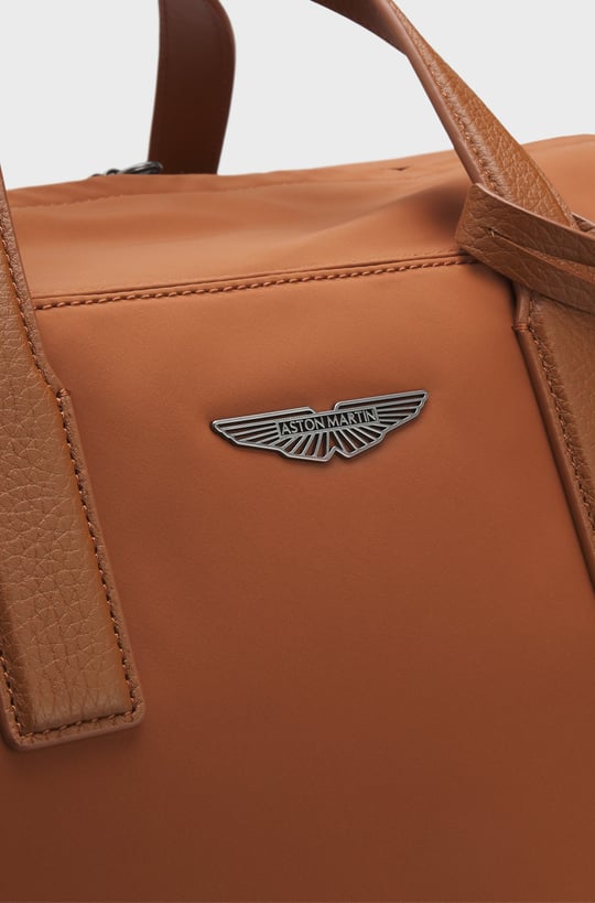 BOSS  BOSS Erkek Çıkarılabilir Uzun Askılı Fermuarlı Metal Plakalı Logo Detaylı Kahverengi Omuz Çantası 50569528-214