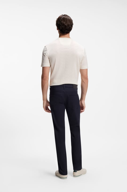BOSS  BOSS Erkek Dar Kesim Esnek Denim Siyah Jeans 50556583-001