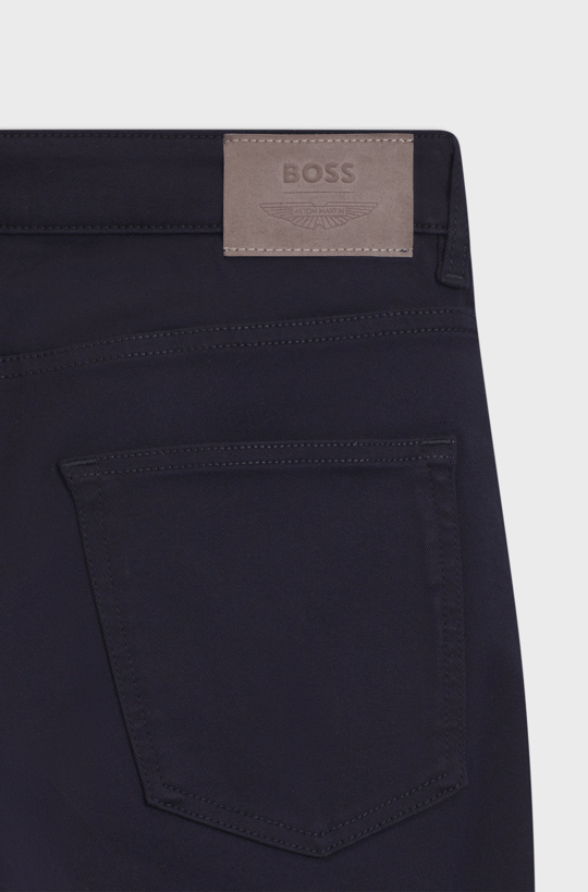 BOSS  BOSS Erkek Dar Kesim Esnek Denim Lacivert Jeans 50556583-404