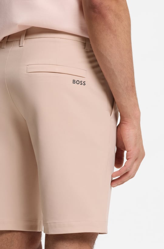 BOSS  BOSS Erkek Dar Kesim Su Geçirmez Esnek Kumaşlı Pembe Şort 50540337-835